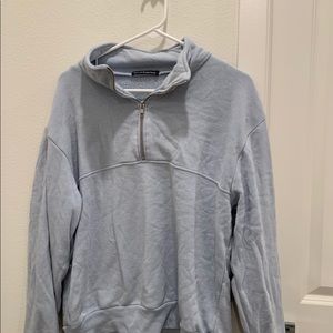 Brandy Melville light blue quarter zip